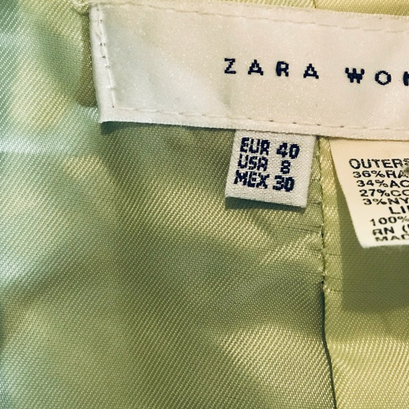 Zara tweed blazer - gorgeous green! - Picture 5 of 7